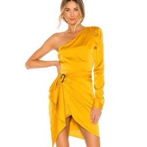 NWT Lovers + Friends Ana Dress Mustard Yellow, size Small